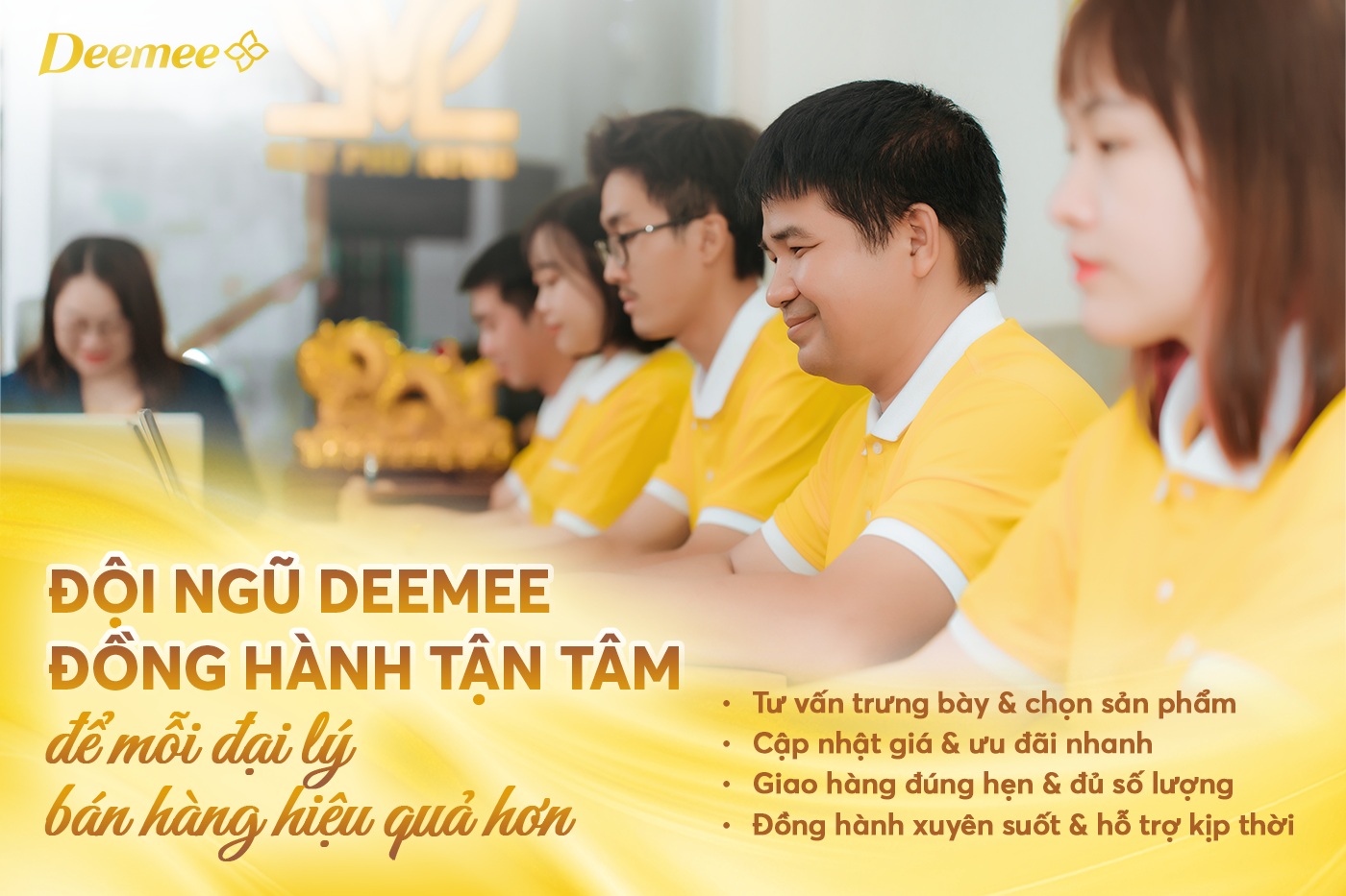 Đội ngũ Deemee hỗ trợ đại lý toàn diện